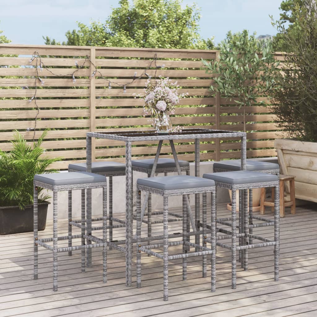 Set Mobilier De Grădină Cu Perne, 11 Piese, , Poliratan