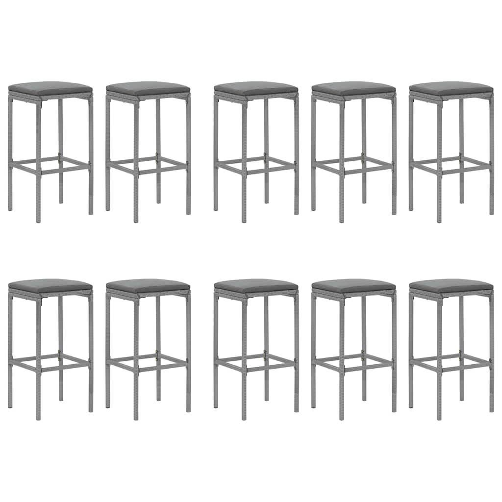 Set Mobilier De Grădină Cu Perne, 11 Piese, , Poliratan