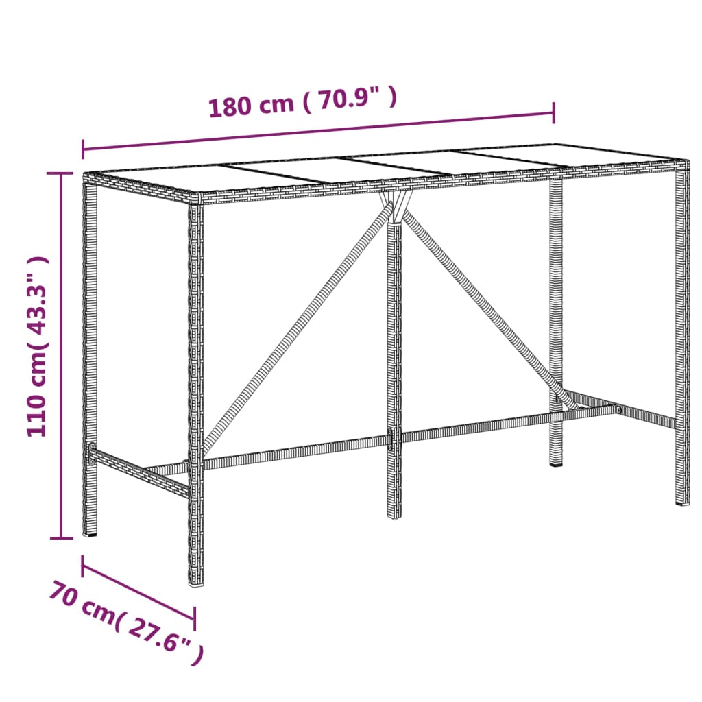 Set Mobilier De Grădină Cu Perne, 11 Piese, , Poliratan