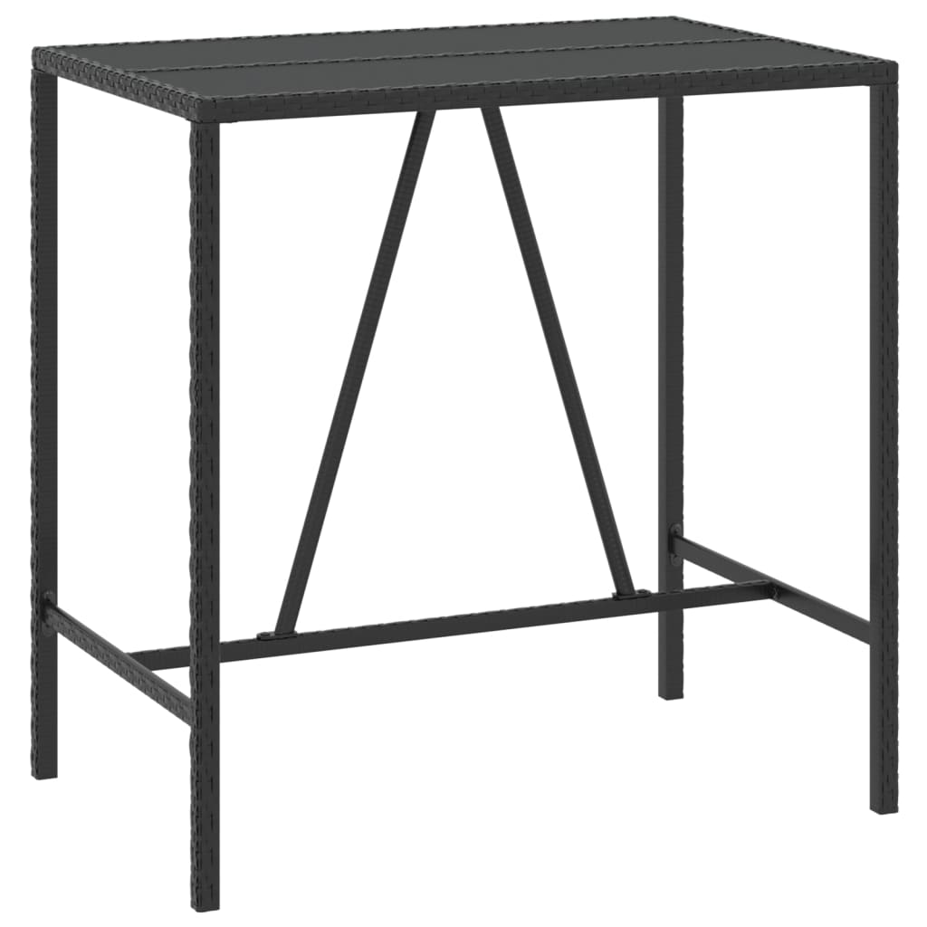Set Bar Pentru Grădină, 5 Piese, , Poliratan/Lemn Acacia