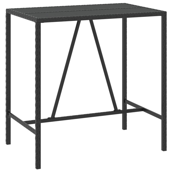 Set Bar Pentru Grădină, 5 Piese, , Poliratan/Lemn Acacia