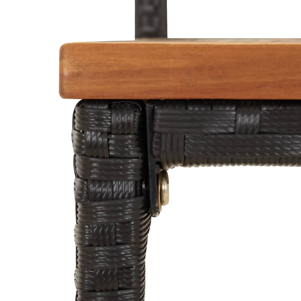 Set Bar Pentru Grădină, 9 Piese, , Poliratan/Lemn Acacia