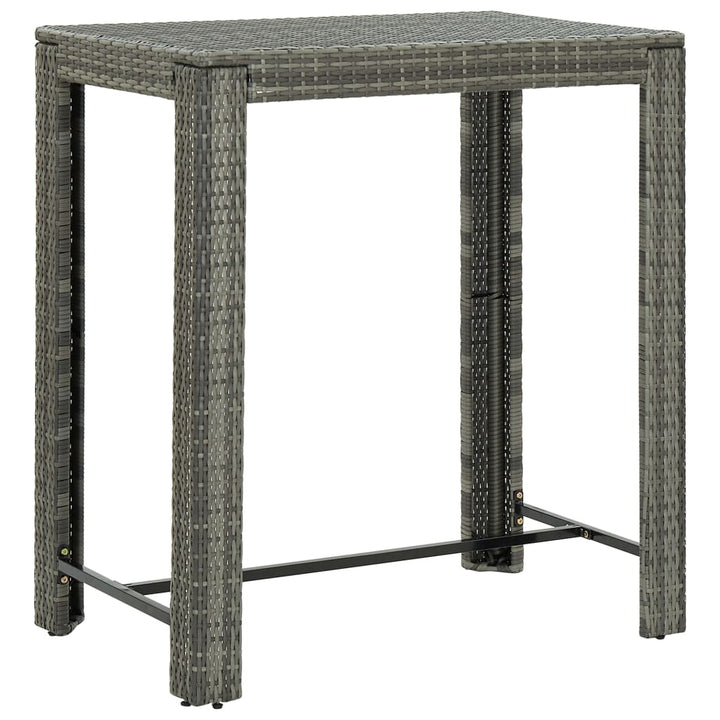 Set Bar Pentru Grădină, 5 Piese, , Poliratan/Lemn Acacia