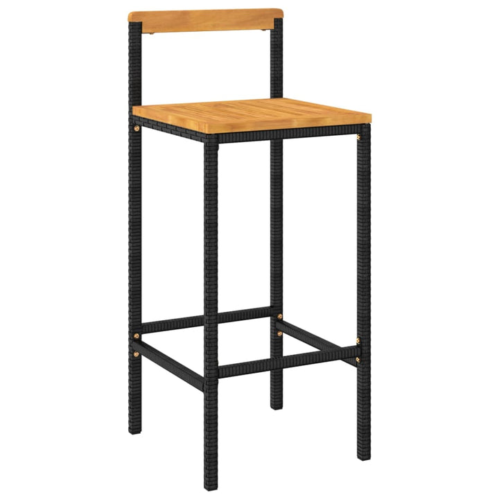 Set Bar Pentru Grădină, 3 Piese, , Poliratan/Lemn Acacia