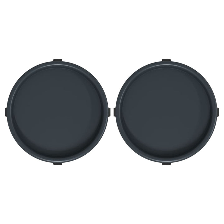 Cărucioare Pentru Plante Cu Roți 2 Buc. Gri Diametru 34Cm 35Kg