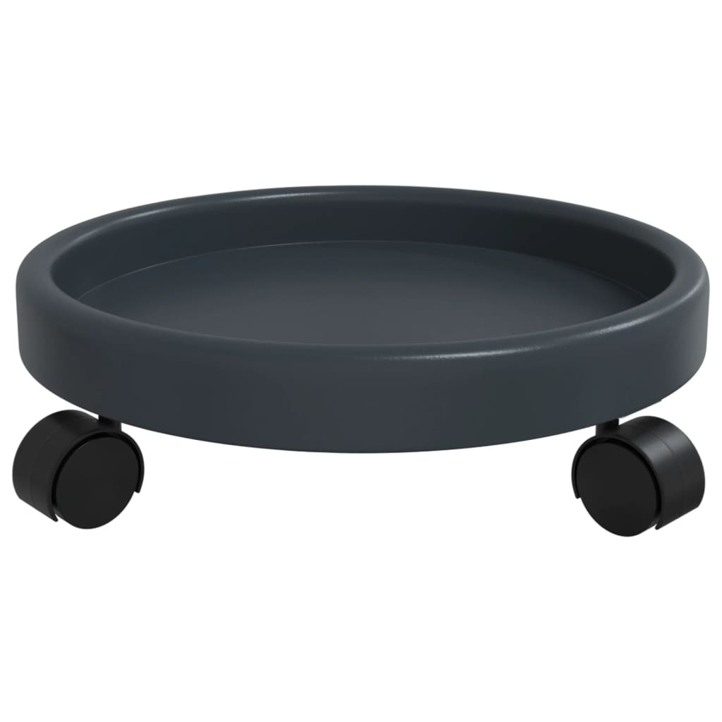 Cărucioare Pentru Plante Cu Roți 2 Buc. Gri Diametru 34Cm 35Kg