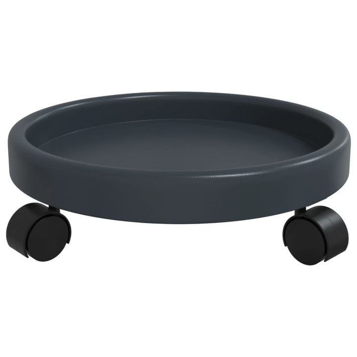 Cărucioare Pentru Plante Cu Roți 2 Buc. Gri Diametru 34Cm 35Kg