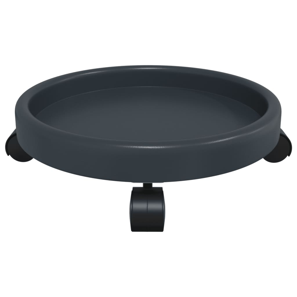 Cărucioare Pentru Plante Cu Roți 2 Buc. Gri Diametru 34Cm 35Kg