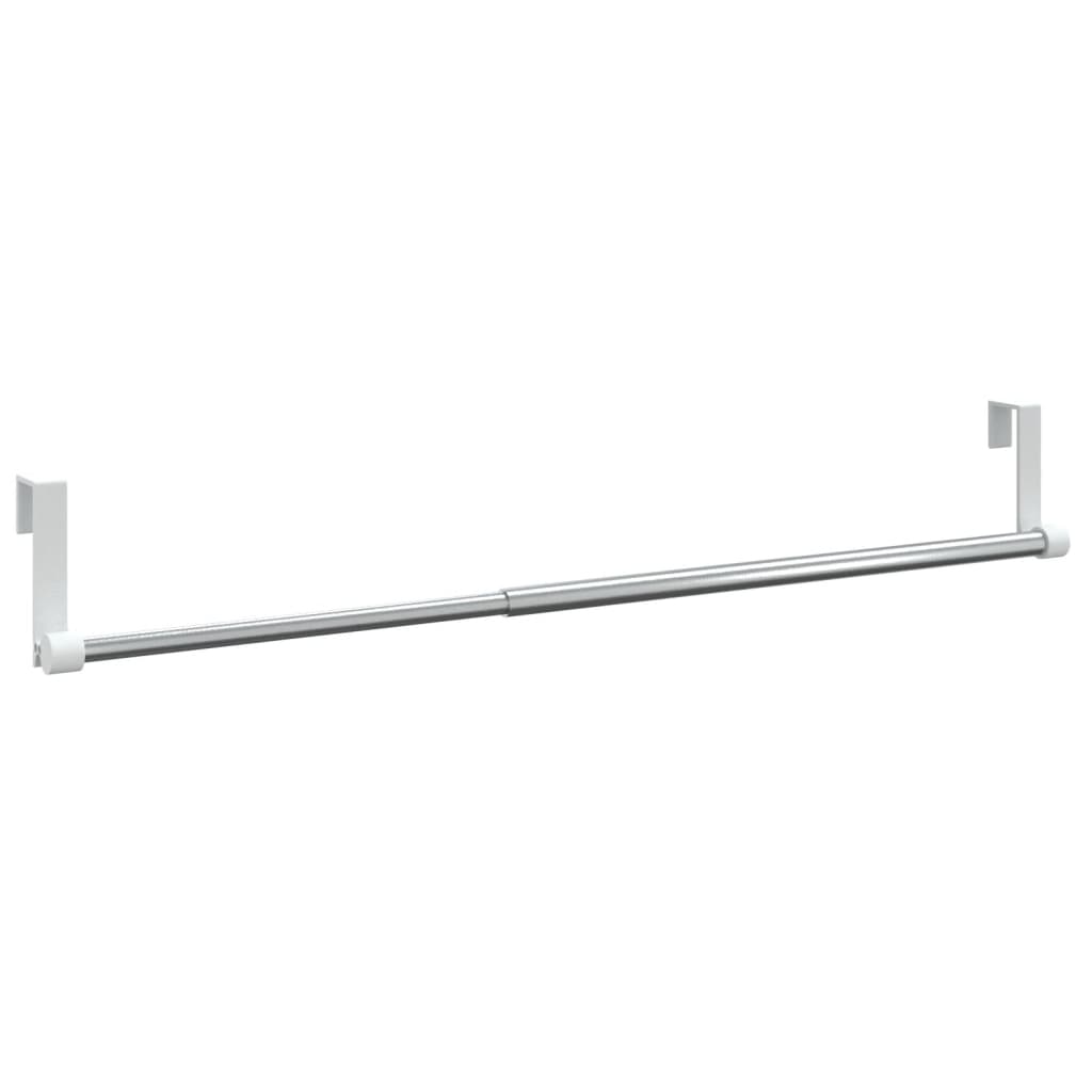 Șine Pentru Perdele 2 Buc, Alb Și Argintiu, , Aluminiu