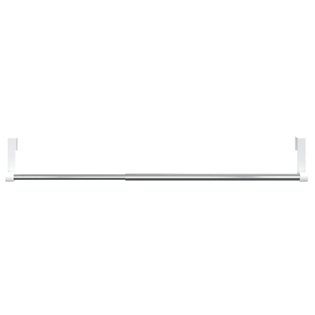 Șine Pentru Perdele 2 Buc, Alb Și Argintiu, , Aluminiu