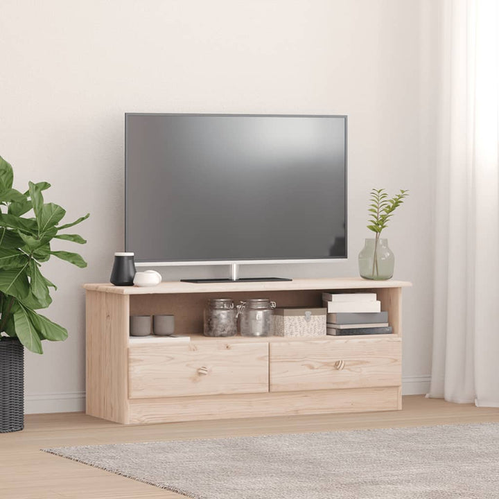 Dulap Tv Cu Sertare „Alta” , 100X35X41 Cm, Lemn Masiv De Pin