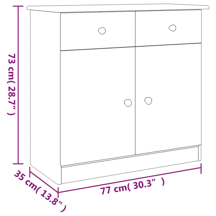 Dulap Alta, , 77X35X73 Cm, Lemn Masiv De Pin