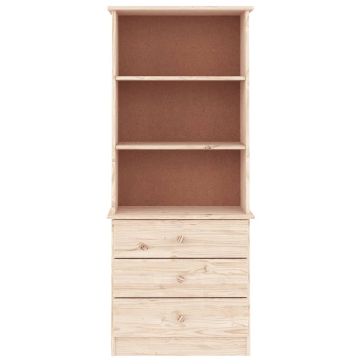 Bibliotecă Cu Sertare „Alta”, 60X35X142 Cm, Lemn Masiv De Pin