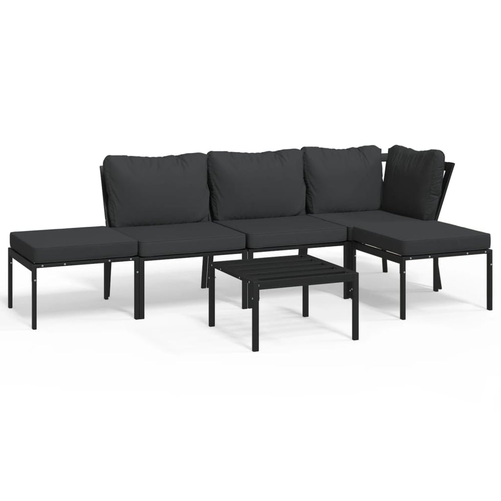 Set Mobilier De Grădină Cu Perne , 6 Piese, Oțel