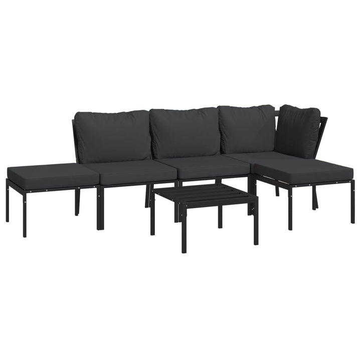 Set Mobilier De Grădină Cu Perne , 6 Piese, Oțel