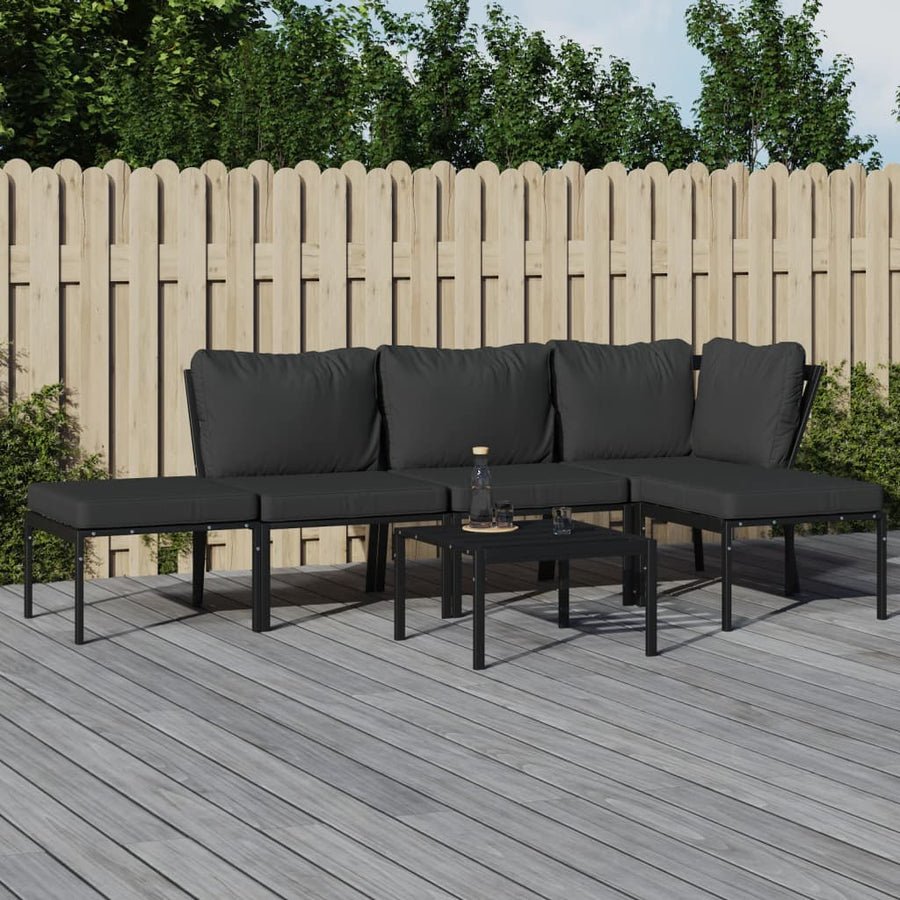 Set Mobilier De Grădină Cu Perne , 6 Piese, Oțel