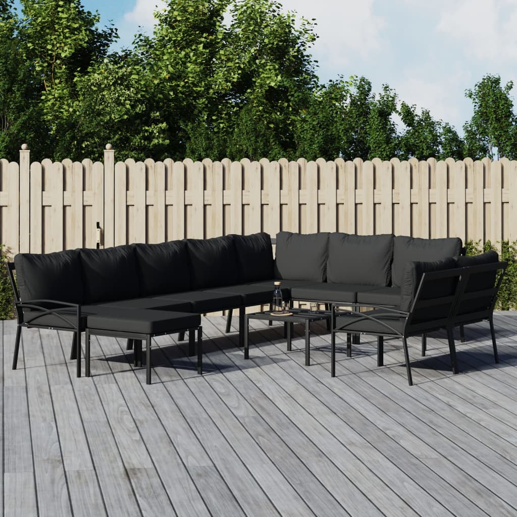 Set Mobilier De Grădină Cu Perne , 6 Piese, Oțel