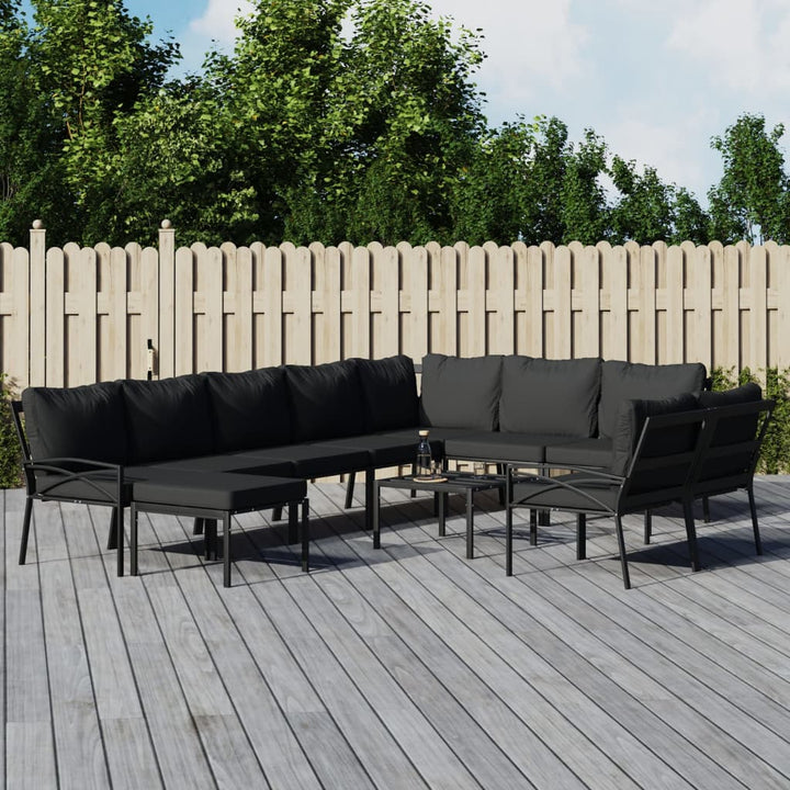 Set Mobilier De Grădină Cu Perne , 6 Piese, Oțel
