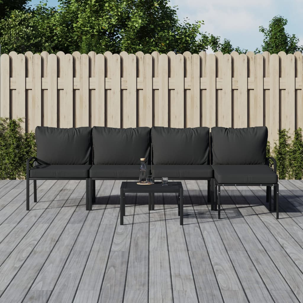 Set Mobilier De Grădină Cu Perne , 6 Piese, Oțel