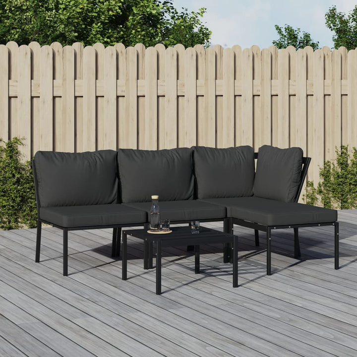 Set Mobilier De Grădină Cu Perne , 6 Piese, Oțel
