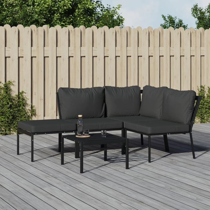 Set Mobilier De Grădină Cu Perne , 6 Piese, Oțel