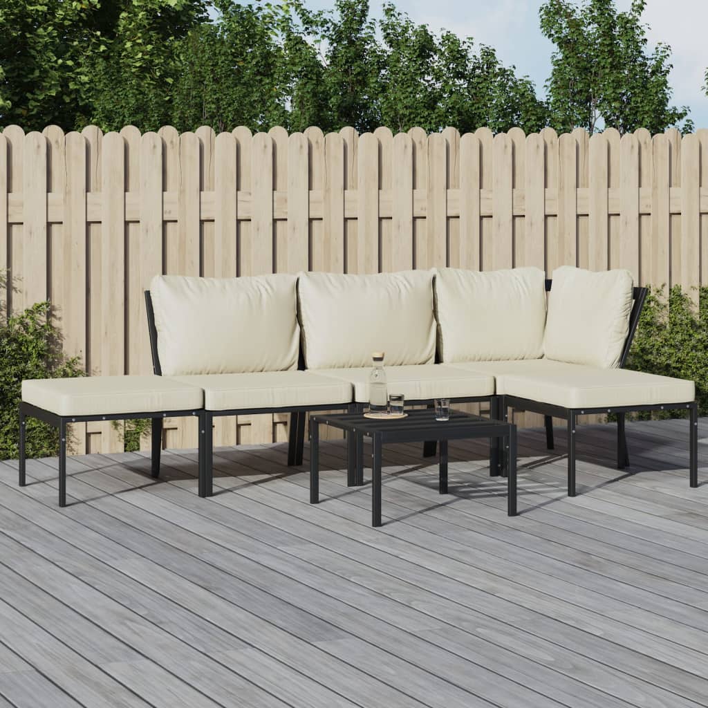 Set Mobilier De Grădină Cu Perne , 6 Piese, Oțel
