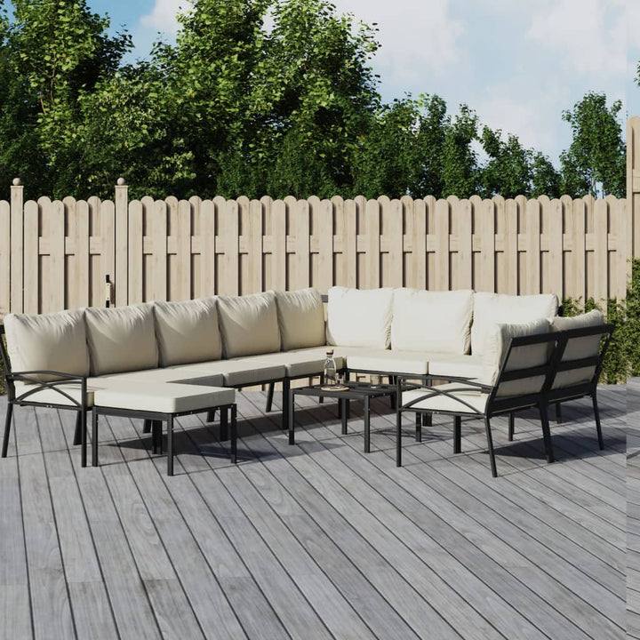 Set Mobilier De Grădină Cu Perne , 6 Piese, Oțel