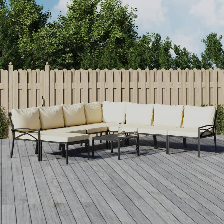 Set Mobilier De Grădină Cu Perne , 6 Piese, Oțel