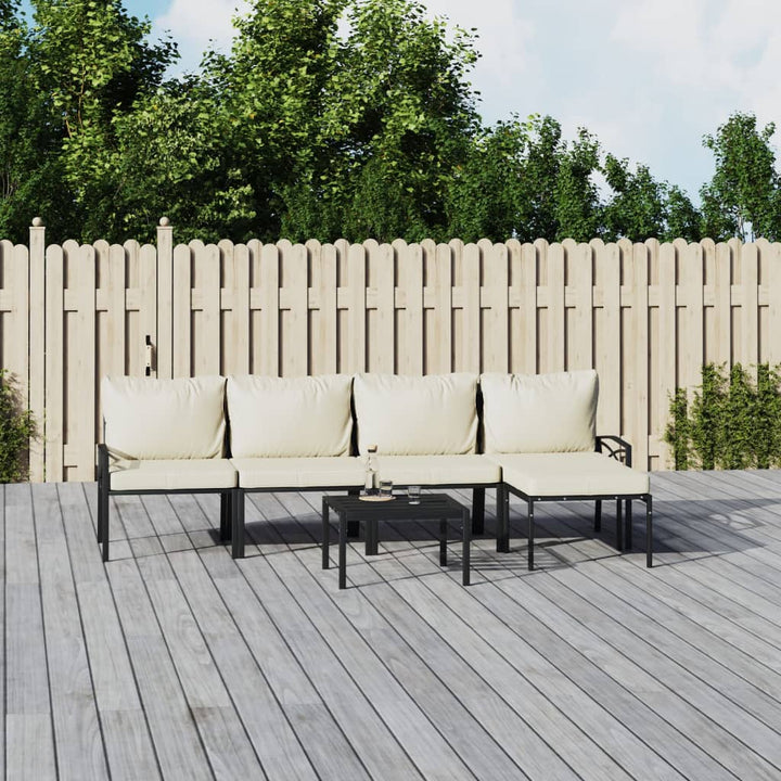Set Mobilier De Grădină Cu Perne , 6 Piese, Oțel