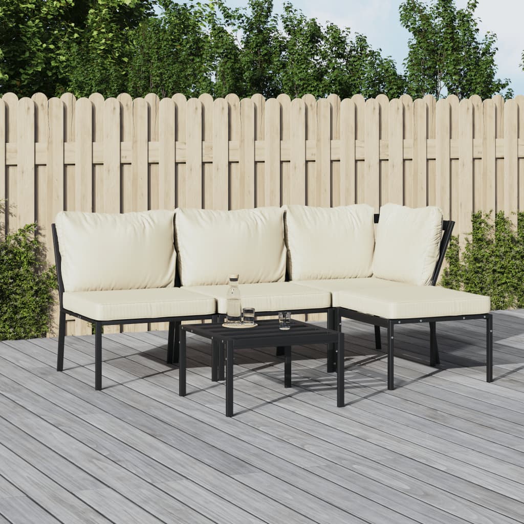 Set Mobilier De Grădină Cu Perne , 6 Piese, Oțel