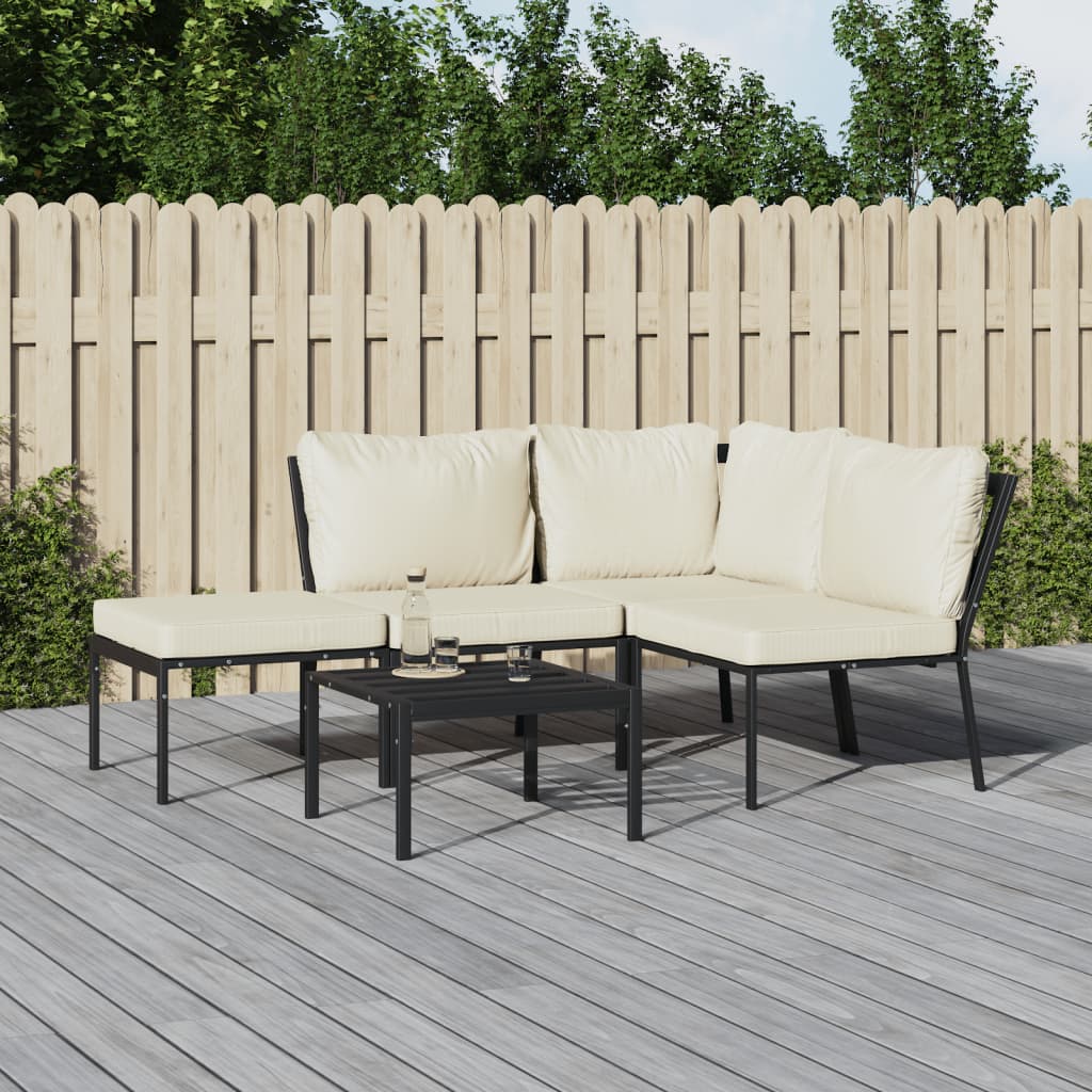 Set Mobilier De Grădină Cu Perne , 6 Piese, Oțel
