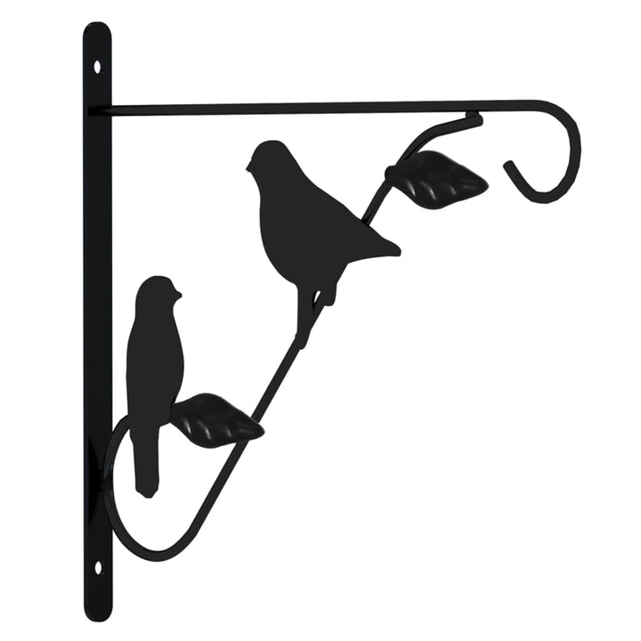 Suporturi De Jardiniere Coș Suspendate 4 Buc, Negru, Oțel