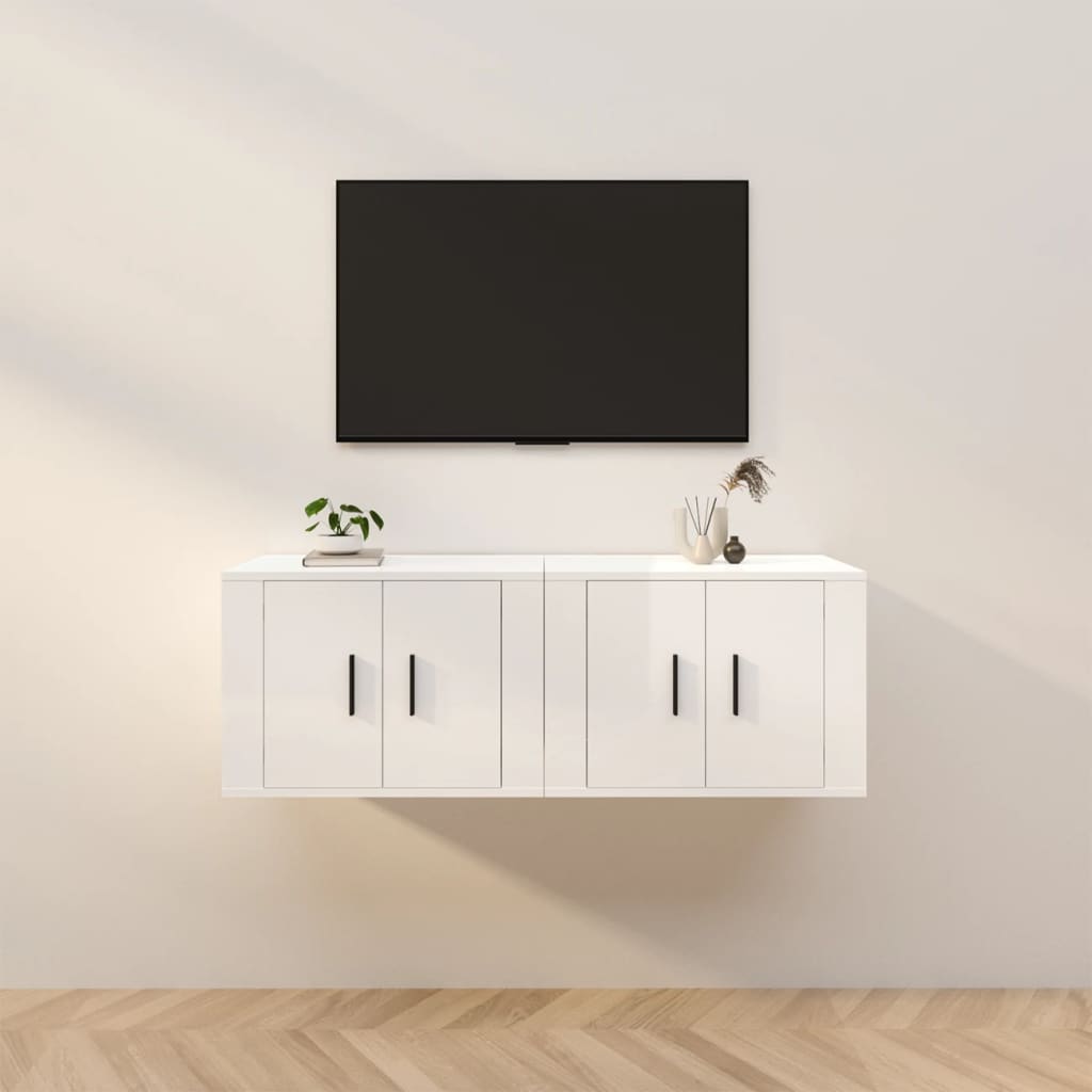 Dulapuri Tv Montate Pe Perete 3 Buc 57X34,5X40 Cm