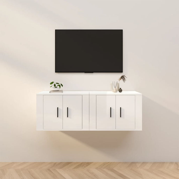 Dulapuri Tv Montate Pe Perete 3 Buc 57X34,5X40 Cm