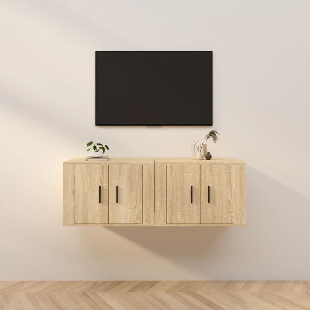 Dulapuri Tv Montate Pe Perete 3 Buc 57X34,5X40 Cm
