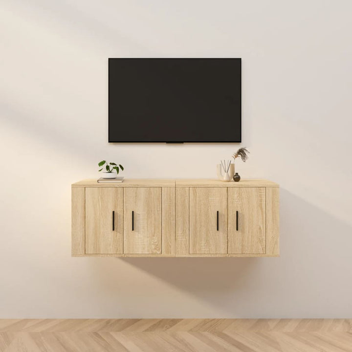 Dulapuri Tv Montate Pe Perete 3 Buc 57X34,5X40 Cm