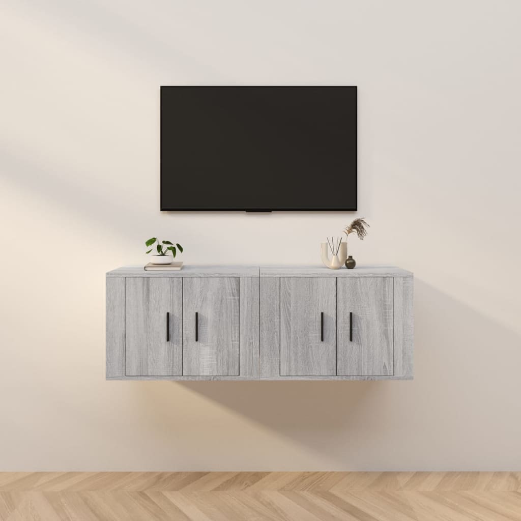 Dulapuri Tv Montate Pe Perete 3 Buc 57X34,5X40 Cm