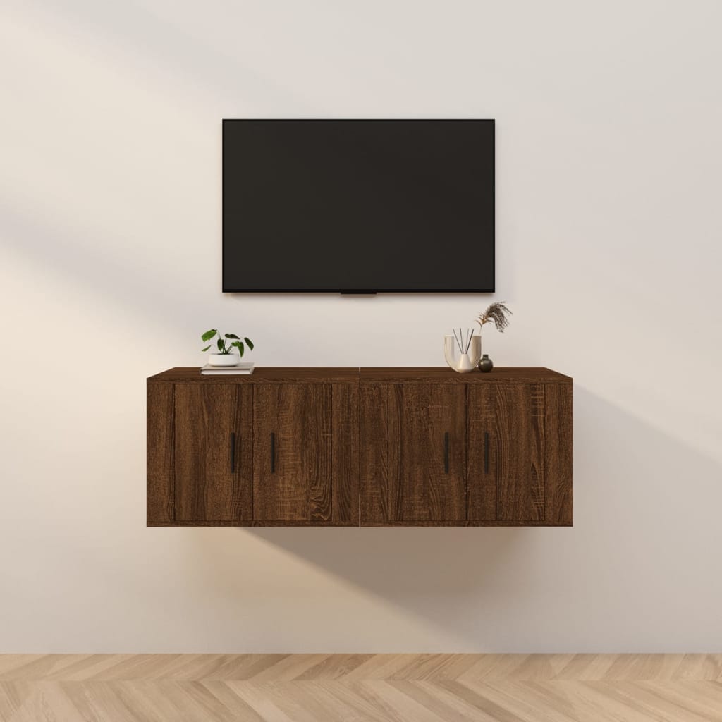 Dulapuri Tv Montate Pe Perete 3 Buc 57X34,5X40 Cm