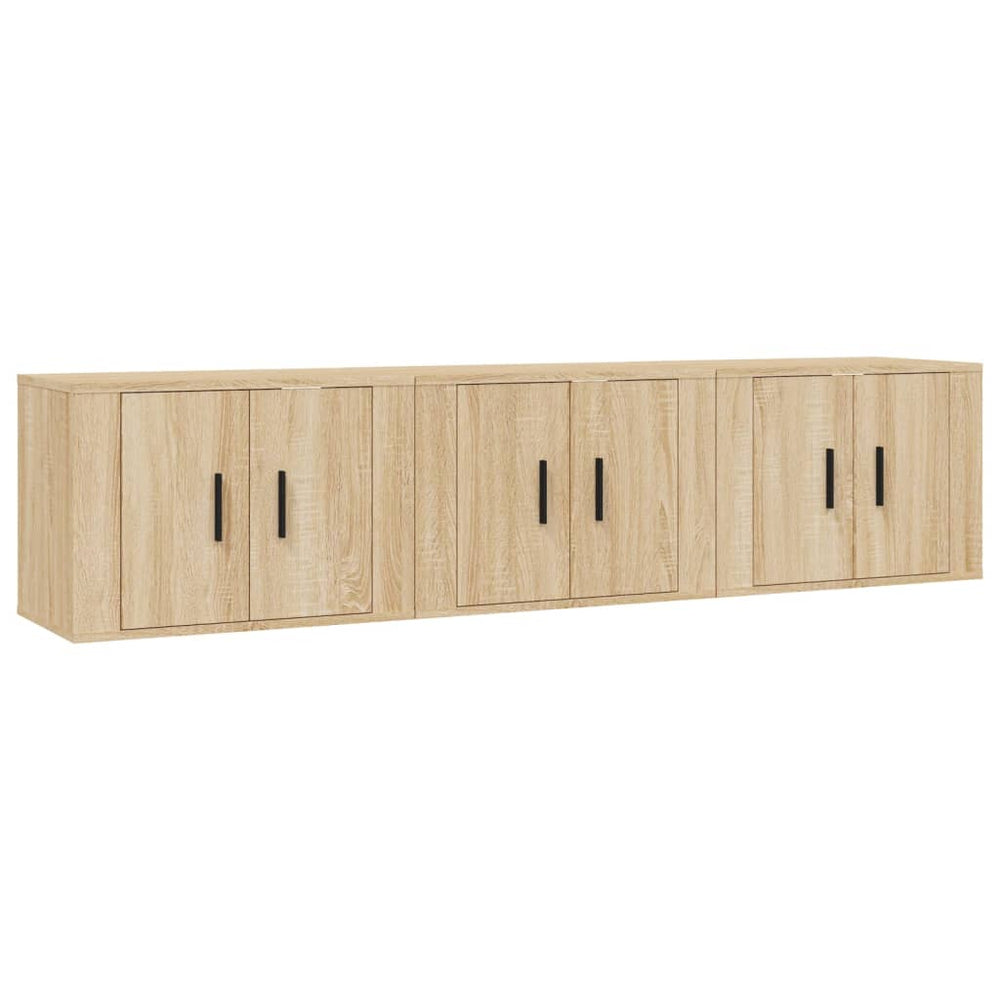 Dulapuri Tv Montate Pe Perete 3 Buc 57X34,5X40 Cm