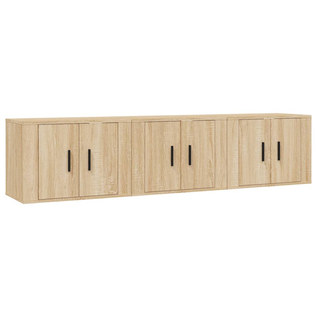 Dulapuri Tv Montate Pe Perete 3 Buc 57X34,5X40 Cm