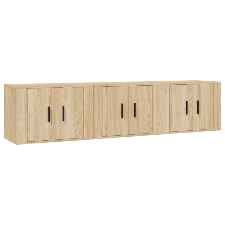 Dulapuri Tv Montate Pe Perete 3 Buc 57X34,5X40 Cm