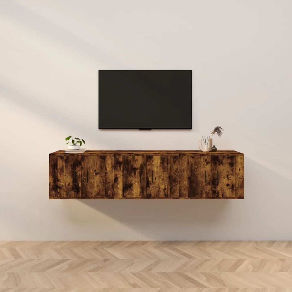 Dulapuri Tv Montate Pe Perete 3 Buc 57X34,5X40 Cm