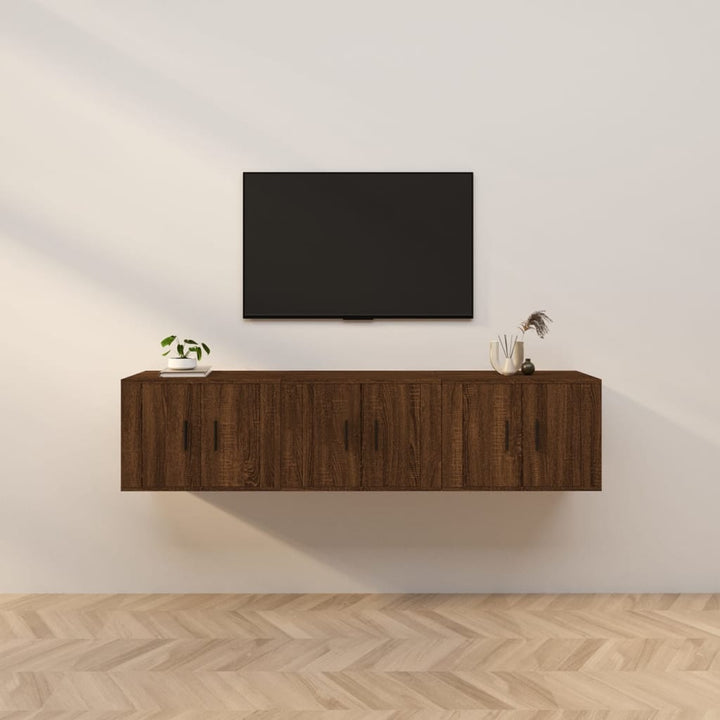 Dulapuri Tv Montate Pe Perete 3 Buc 57X34,5X40 Cm