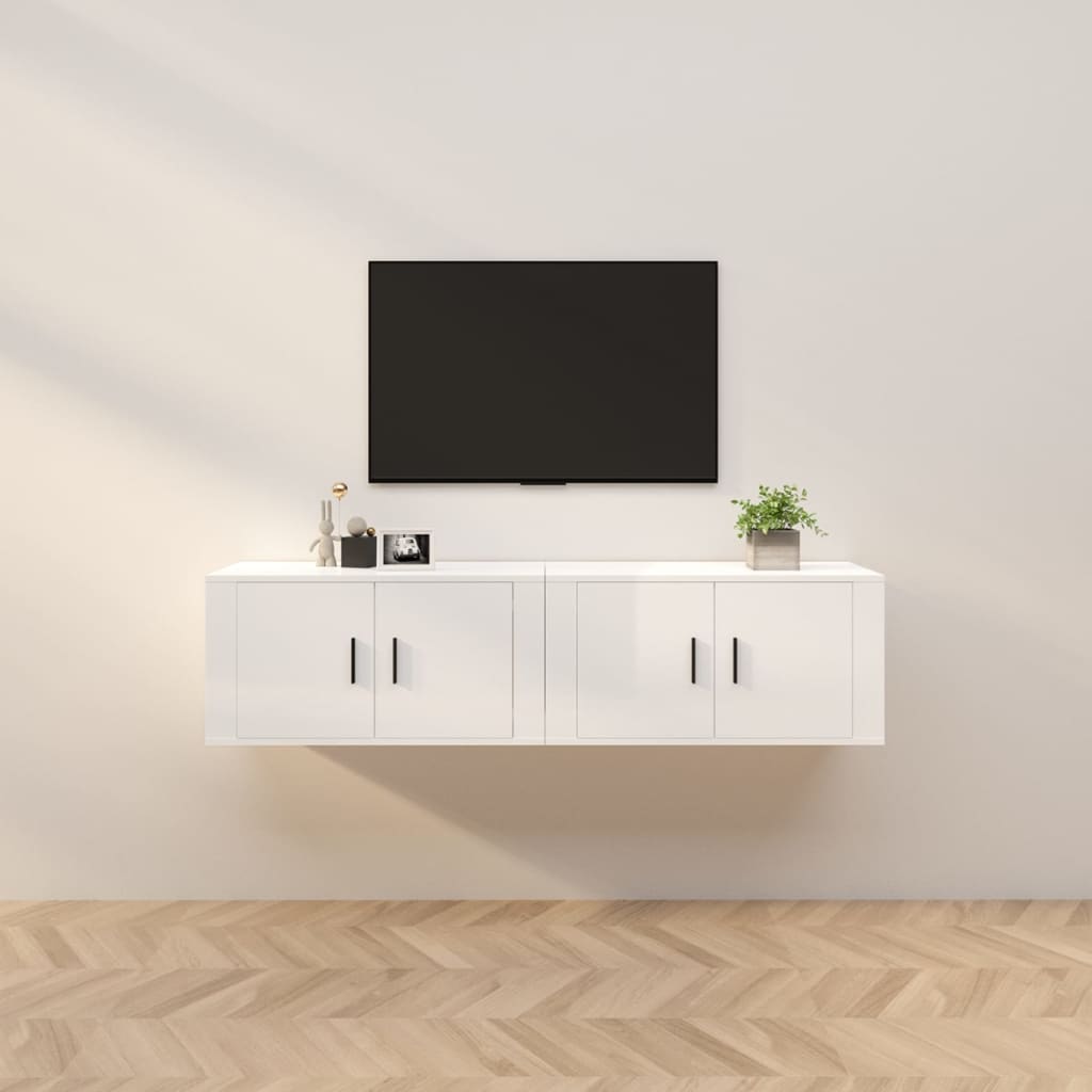 Dulapuri Tv Montate Pe Perete 3 Buc 57X34,5X40 Cm