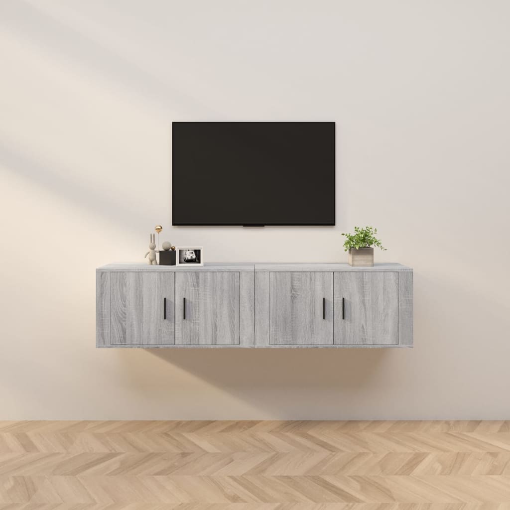 Dulapuri Tv Montate Pe Perete 3 Buc 57X34,5X40 Cm