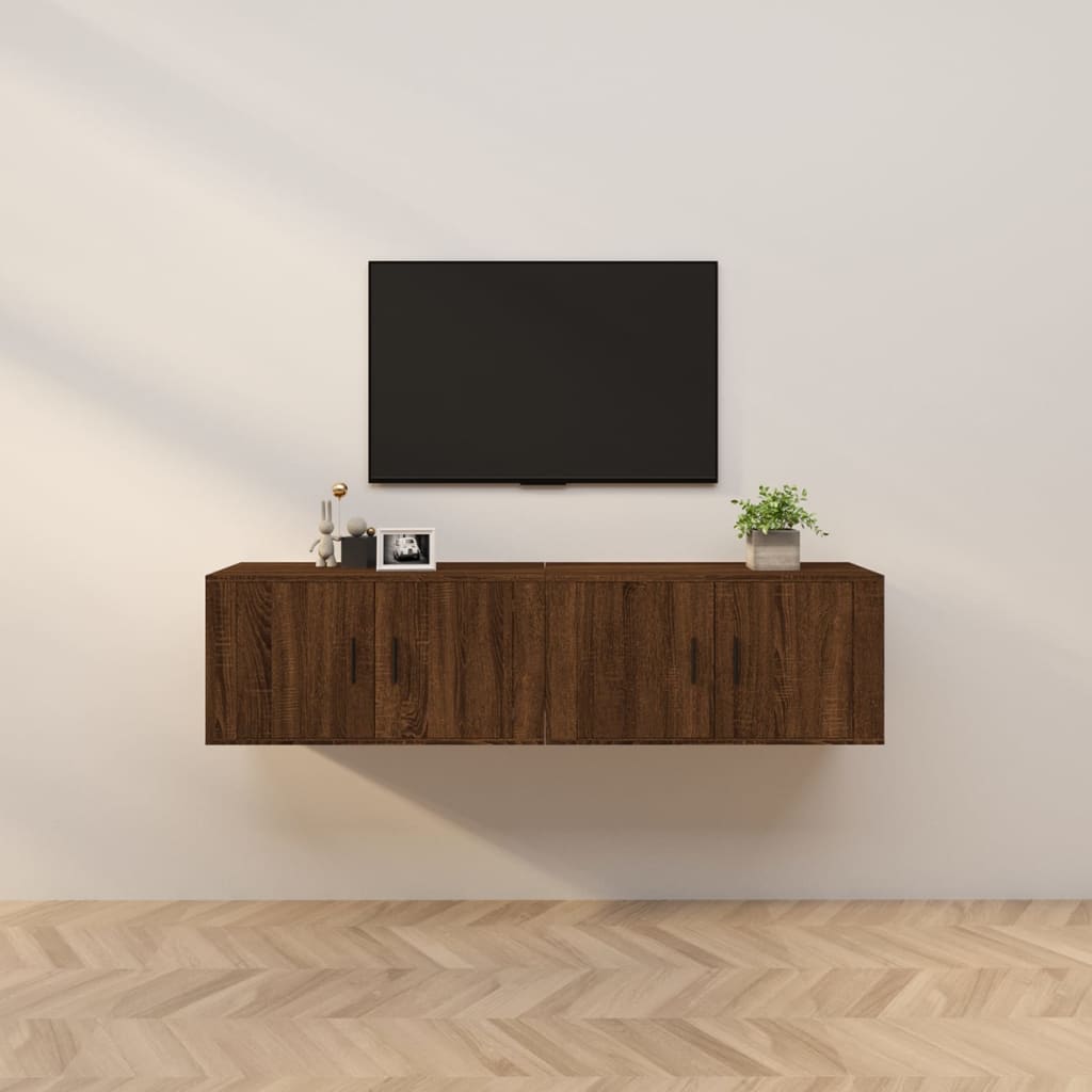 Dulapuri Tv Montate Pe Perete 3 Buc 57X34,5X40 Cm