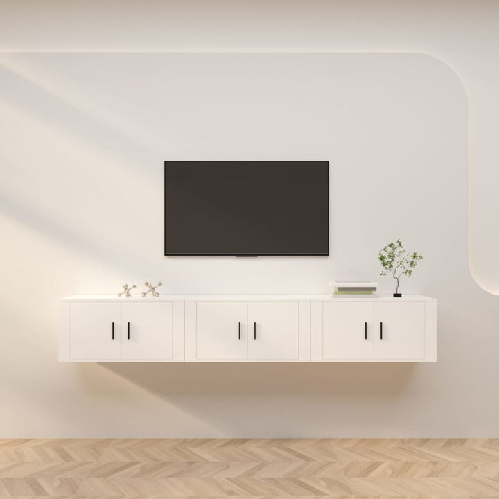 Dulapuri Tv Montate Pe Perete 3 Buc 57X34,5X40 Cm