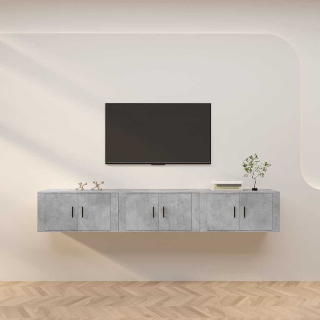 Dulapuri Tv Montate Pe Perete 3 Buc 57X34,5X40 Cm