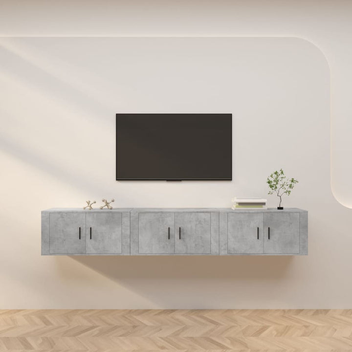 Dulapuri Tv Montate Pe Perete 3 Buc 57X34,5X40 Cm