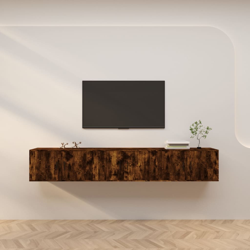 Dulapuri Tv Montate Pe Perete 3 Buc 57X34,5X40 Cm